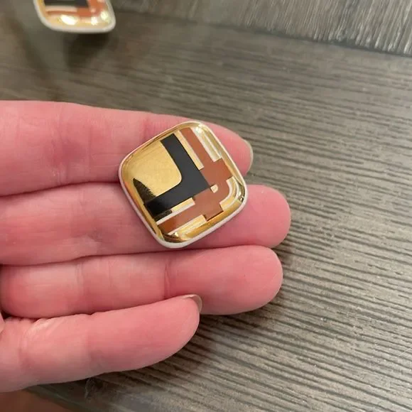 Vintage Avon 1987 “Porcelain Expressions” Diamond Shaped with Brown & Black - Picture 6 of 16